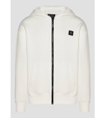 Vinyl ζακέτα μαύρη με ριπ τελείωμα cotton oversized off duty zip hoodie