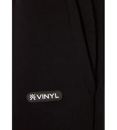 Vinyl φορμα παντελονι μαυρο cotton relaxed fit emblem sweatpants