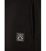 Vinyl φορμα παντελονι μαυρο μονόχρωμο cotton regular fit core sweatpants