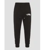 Vinyl φορμα παντελονι μαυρο με patch cotton regular fit puff logo sweatpants