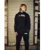 Vinyl φορμα παντελονι μαυρο με patch cotton regular fit puff logo sweatpants