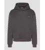Vinyl φούτερ γκρι cotton oversized emblem hoodie