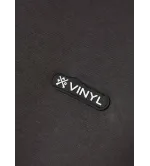 Vinyl φούτερ γκρι cotton oversized emblem hoodie