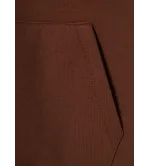 Vinyl φουτερ καφε cotton oversized emblem hoodie