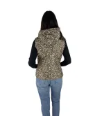 Αμάνικο Γυναικείο Κοντό Puffer Διπλής Όψεως – Λεοπάρ Animal Print | Mezzo Mezzo