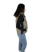 Αμάνικο Γυναικείο Κοντό Puffer Διπλής Όψεως – Λεοπάρ Animal Print | Mezzo Mezzo