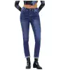 Γυναικείο Μπλε Ψηλόμεσο Τζιν Push Up Slim Fit | Mezzo Mezzo