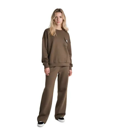 Γυναικείο Σετ Φόρμας Φούτερ Πενιέ Βαμβακερό Μπεζ | Cozy & Κομψό