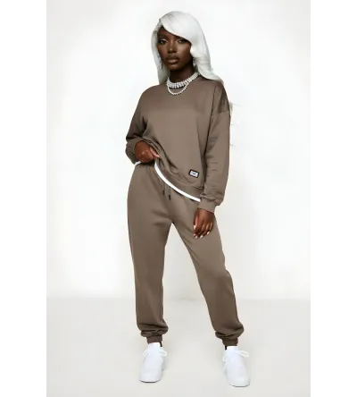 Γυναικείο Σετ Φόρμας Φούτερ Πενιέ Βαμβακερό Μπεζ | Cozy & Κομψό