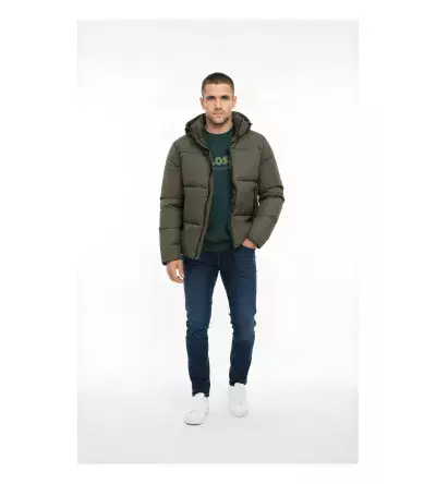 Μπουφάν Χοντρό Slim Fit με Κουκούλα | Ανδρικό Χειμερινό