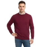 Ανδρικό Πουλόβερ Λαιμόκοψη Slim Fit – Λεπτό & Ελαστικό