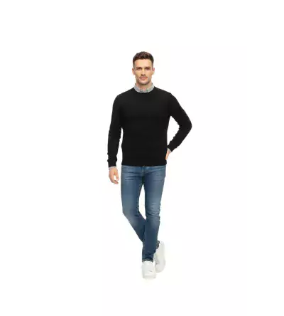 Ανδρικό Πουλόβερ Λαιμόκοψη Slim Fit – Λεπτό & Ελαστικό