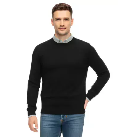 Ανδρικό Πουλόβερ Λαιμόκοψη Slim Fit – Λεπτό & Ελαστικό
