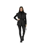 Oversize Αμάνικο Μπουφάν Γυναικείο με Ζώνη – Μοντέρνο Style