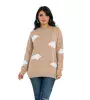 Oversize Πλεκτή Μπλούζα με Συννεφάκια – Cozy Γυναικείο Knit