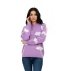 Oversize Πλεκτή Μπλούζα με Συννεφάκια – Cozy Γυναικείο Knit