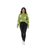 Oversize Πλεκτή Μπλούζα με Συννεφάκια – Cozy Γυναικείο Knit