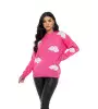 Oversize Πλεκτή Μπλούζα με Συννεφάκια – Cozy Γυναικείο Knit