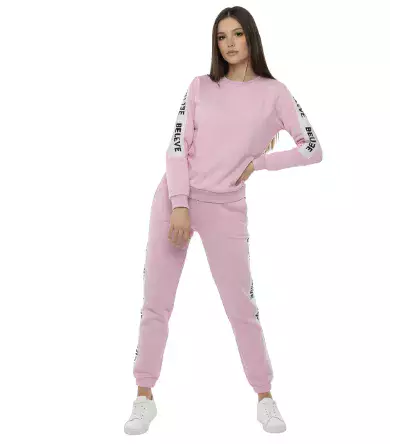 Γυναικείο Σετ Φόρμας Regular Fit με Ρίγα στο Πλάι
