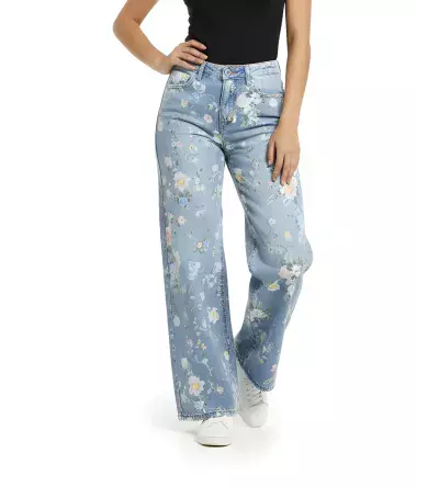 Τζιν Παντελόνα με Λουλούδια – Γυναικείο Floral Denim