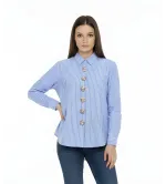 Ριγέ Γυναικείο Πουκάμισο με Κουμπιά Στρας – Elegant Shirt