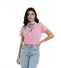 Γυναικεία Κοντομάνικη Μπλούζα με Φουλάρι – Elegant Top