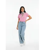 Γυναικεία Κοντομάνικη Μπλούζα με Φουλάρι – Elegant Top