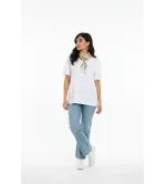 Γυναικεία Κοντομάνικη Μπλούζα με Φουλάρι – Elegant Top