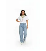 Γυναικεία Κοντομάνικη Μπλούζα με Φουλάρι – Elegant Top